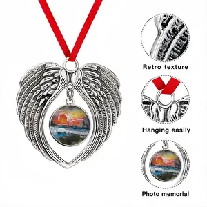 Sunset Christmas Wings Pendant