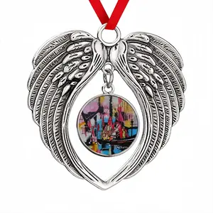 La Pointe Du Rat Christmas Wings Pendant