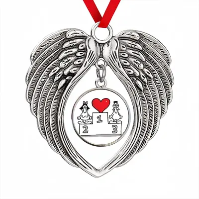 Love Is The Champion Christmas Wings Pendant