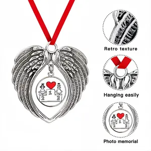 Love Is The Champion Christmas Wings Pendant