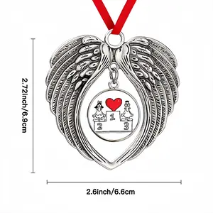 Love Is The Champion Christmas Wings Pendant