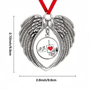 Art Lover Christmas Wings Pendant