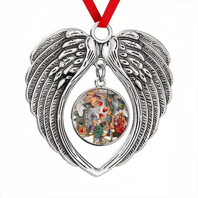 Office Mayhem Christmas Wings Pendant