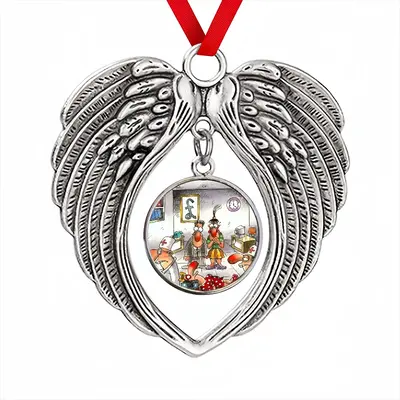 Office Injury Christmas Wings Pendant