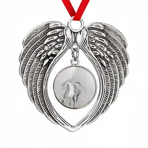 Gray Horse Iii Christmas Wings Pendant