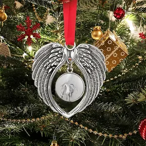 Gray Horse Iii Christmas Wings Pendant