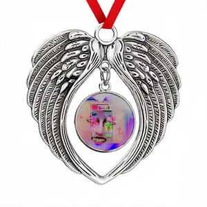 Call Me Sad Eyes Christmas Wings Pendant