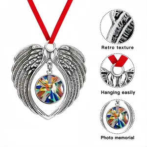 Enjoy Your Day Christmas Wings Pendant