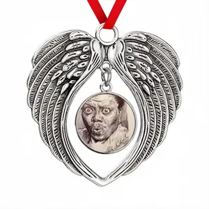 Bernie Mac Portrait Christmas Wings Pendant