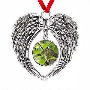 Baby Bird In A Nest Christmas Wings Pendant