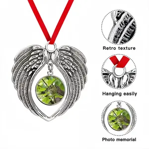 Baby Bird In A Nest Christmas Wings Pendant