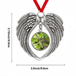 Baby Bird In A Nest Christmas Wings Pendant