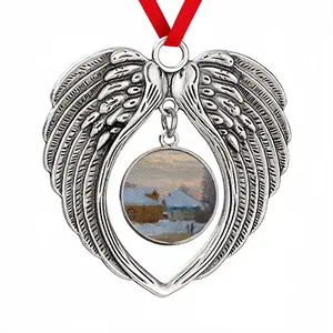 Winter Evening Christmas Wings Pendant