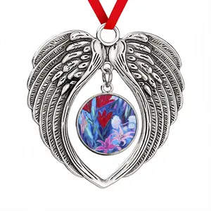 Lilies In The Evening Christmas Wings Pendant