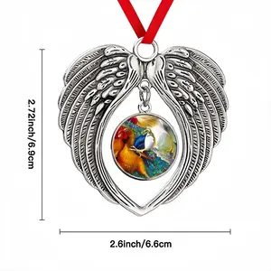 Fighting Roosters Christmas Wings Pendant