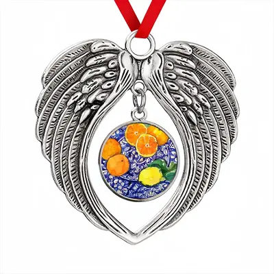 Oranges Christmas Wings Pendant