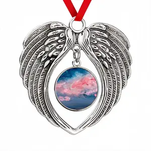 Cotton Candy Sky Christmas Wings Pendant