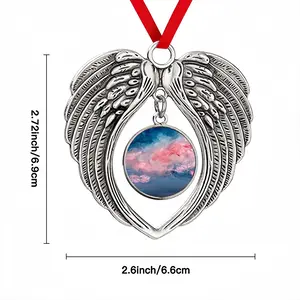 Cotton Candy Sky Christmas Wings Pendant