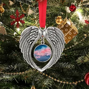 Cotton Candy Sky Christmas Wings Pendant