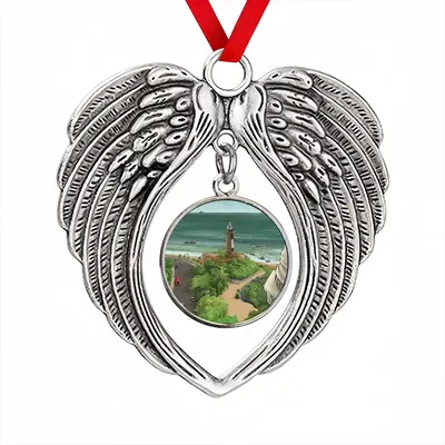 A City Bygone Christmas Wings Pendant