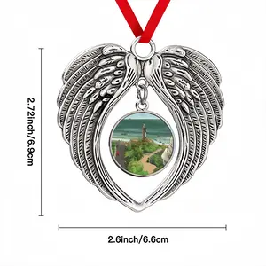 A City Bygone Christmas Wings Pendant