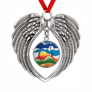 Lines Christmas Wings Pendant