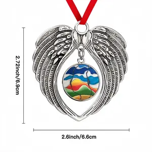 Lines Christmas Wings Pendant