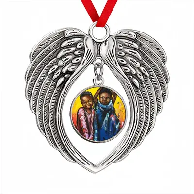 Friends Forever Christmas Wings Pendant