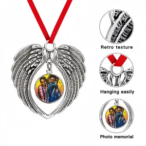 Friends Forever Christmas Wings Pendant