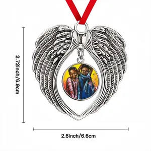 Friends Forever Christmas Wings Pendant