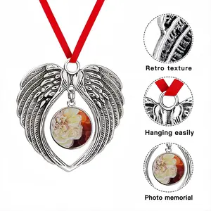 Roses Christmas Wings Pendant