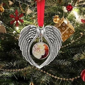 Roses Christmas Wings Pendant