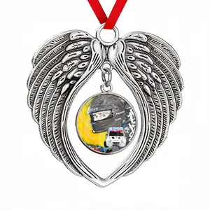 No Risk No Drift - Sport Auto Formula One Man People Christmas Wings Pendant