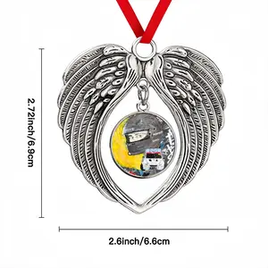 No Risk No Drift - Sport Auto Formula One Man People Christmas Wings Pendant