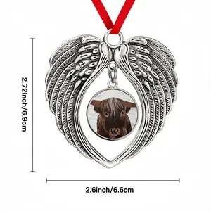 Bull - Red Bull Taurus Animals Buffalo Wild Christmas Wings Pendant