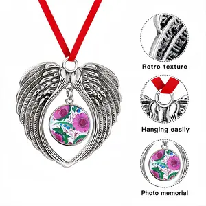 Hope And Peace Christmas Wings Pendant