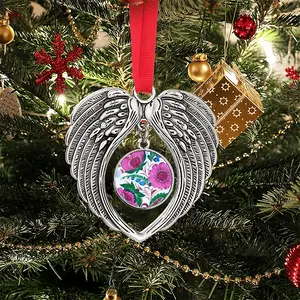 Hope And Peace Christmas Wings Pendant