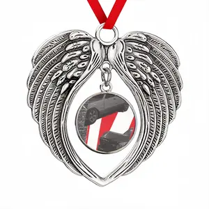 Accident Collage Christmas Wings Pendant