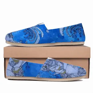 Men Drawing Ink - Blue Diva Flat Shoes