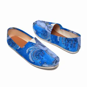 Men Drawing Ink - Blue Diva Flat Shoes