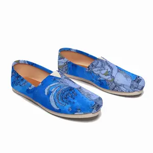 Men Drawing Ink - Blue Diva Flat Shoes