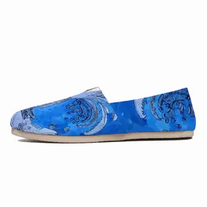 Men Drawing Ink - Blue Diva Flat Shoes