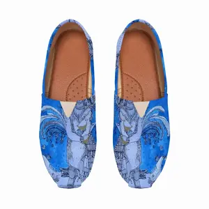 Men Drawing Ink - Blue Diva Flat Shoes