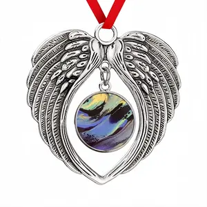 Purple Moments Christmas Wings Pendant