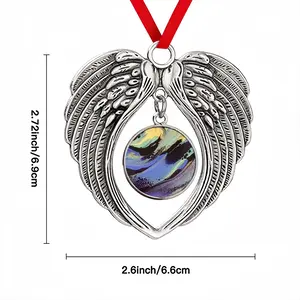 Purple Moments Christmas Wings Pendant