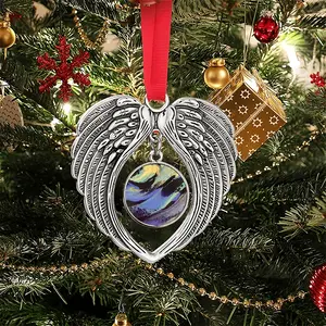 Purple Moments Christmas Wings Pendant