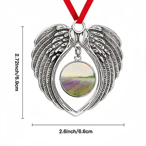 Lavender Field Christmas Wings Pendant