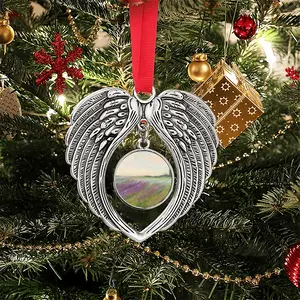 Lavender Field Christmas Wings Pendant