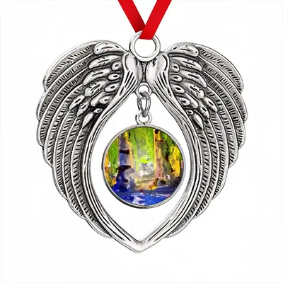 Ruins Christmas Wings Pendant