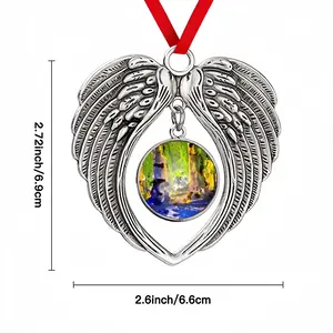 Ruins Christmas Wings Pendant